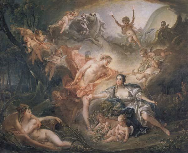 Francois Boucher Madame de Pompadour oil painting image